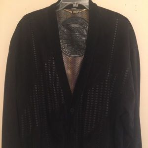 Torras black suede leather jacket